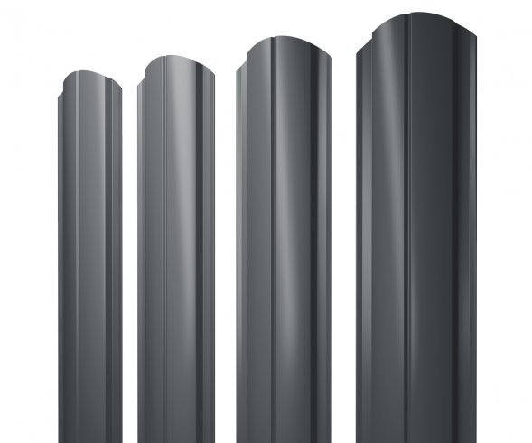 Штакетник Grand Line ​Slim полукруглый Фигурный Полиэстер 0,5 мм