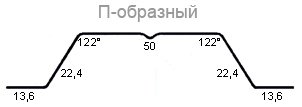 Штакетник Grand Line П/М-образный Фигурный Полиэстер 0,4 мм