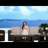 Комплект мебели Rattan Premium 5 серо-синий