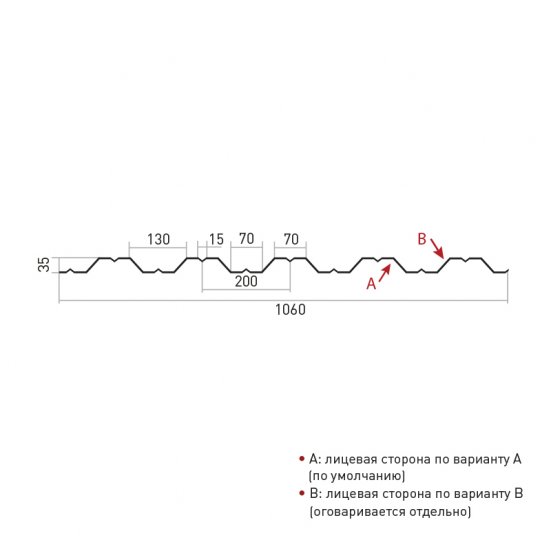 Профнастил НС35 Стинержи Стальной Бархат 0,5 мм