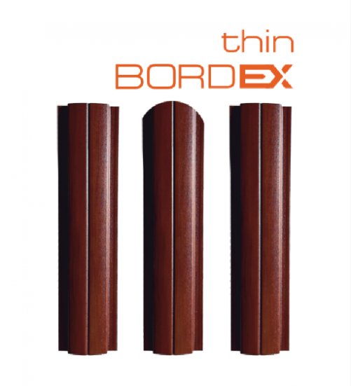 Штакетник SteelX полукруглый Bordex thin TIAR35