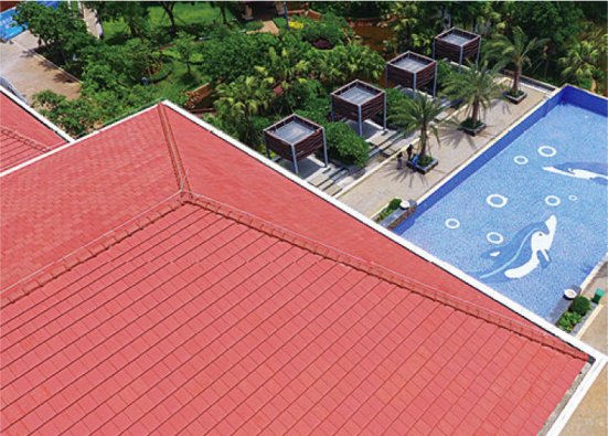 Керамическая черепица Rongguan Flat медный