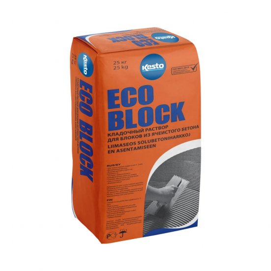 Кладочно-клеевой раствор для ячеистого бетона Kesto Eco Block